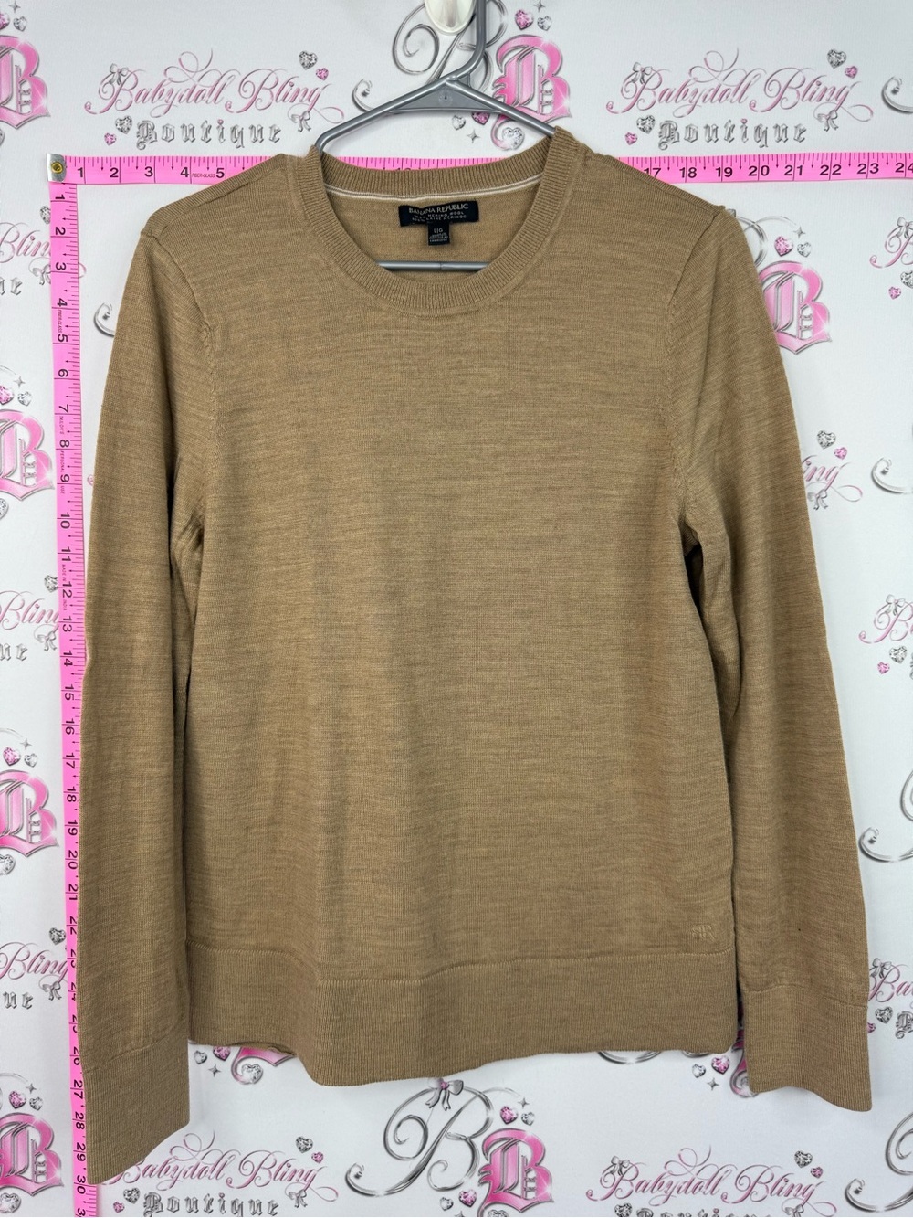 Banana Republic merino wool sweater top Crewneck Sweater - Camel
